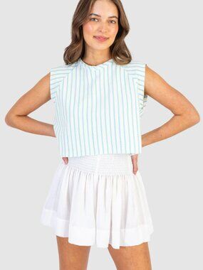 KOCH Erica Skirt Bright White poly satin